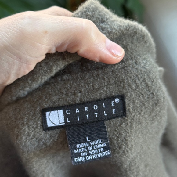 Carole Little Olive Trench Coat - Picture 3 of 3